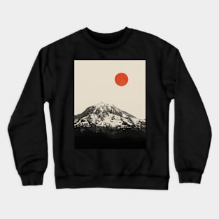 Red moon Minimal landscape 7 Crewneck Sweatshirt